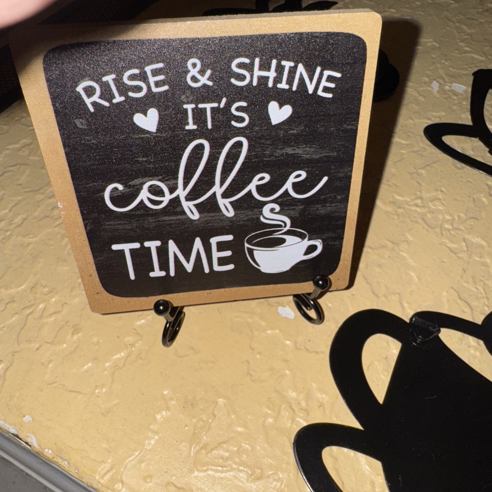 Multi Pc Metal Hanging Coffee Bar Wall Sign Coffee Station Decor for Coffee Shop