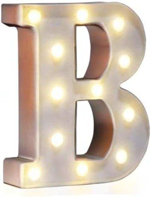 Portable ‘B’ LED Marquee Light – Ideal for Celebratory Events & Home Styling