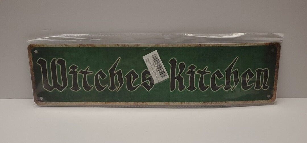 Witches Kitchen Aluminum Metal Tin Sign Halloween Decor