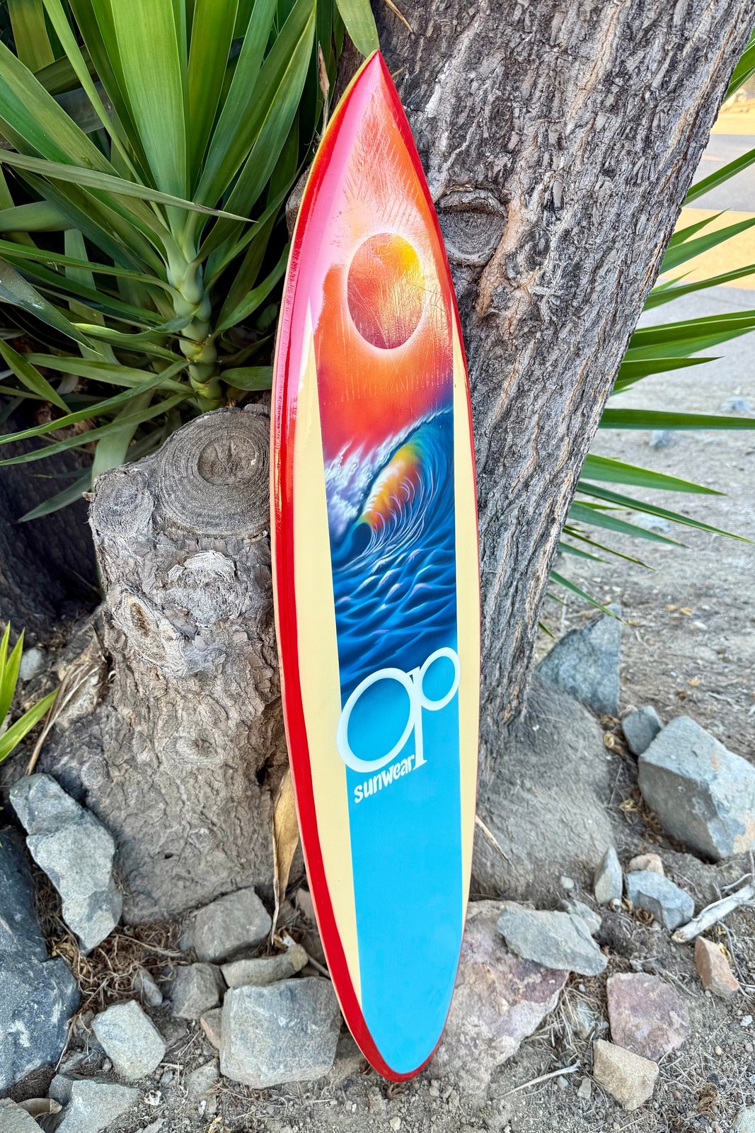 Ocean Pacific OP Vintage Style Eclipse Decorative Surfboard Wall Plaque 39″ x 10