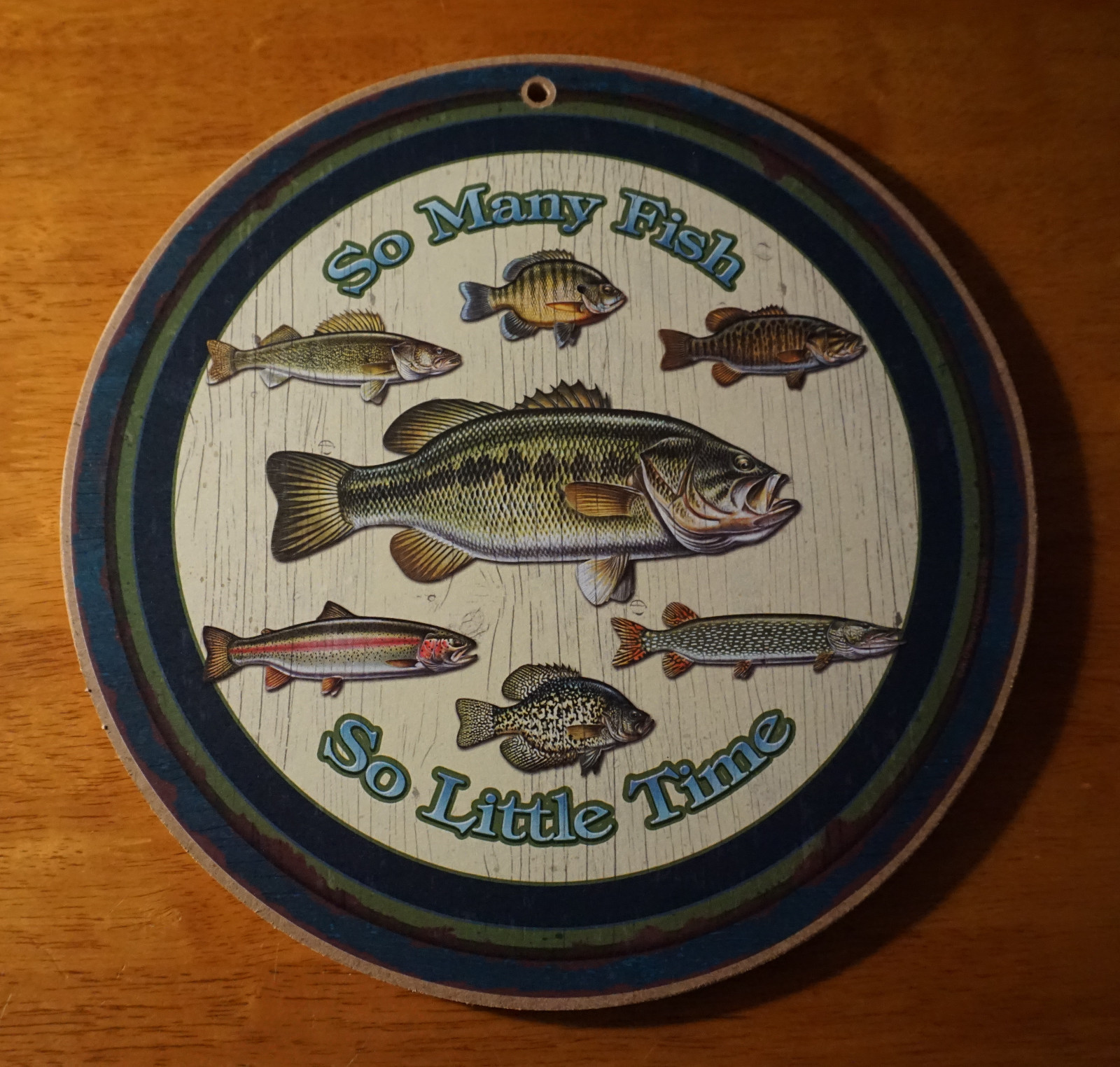 Bass Fishing Cabin Sign Fisherman Lodge Home Decor Rustic Primitive Style Wood
